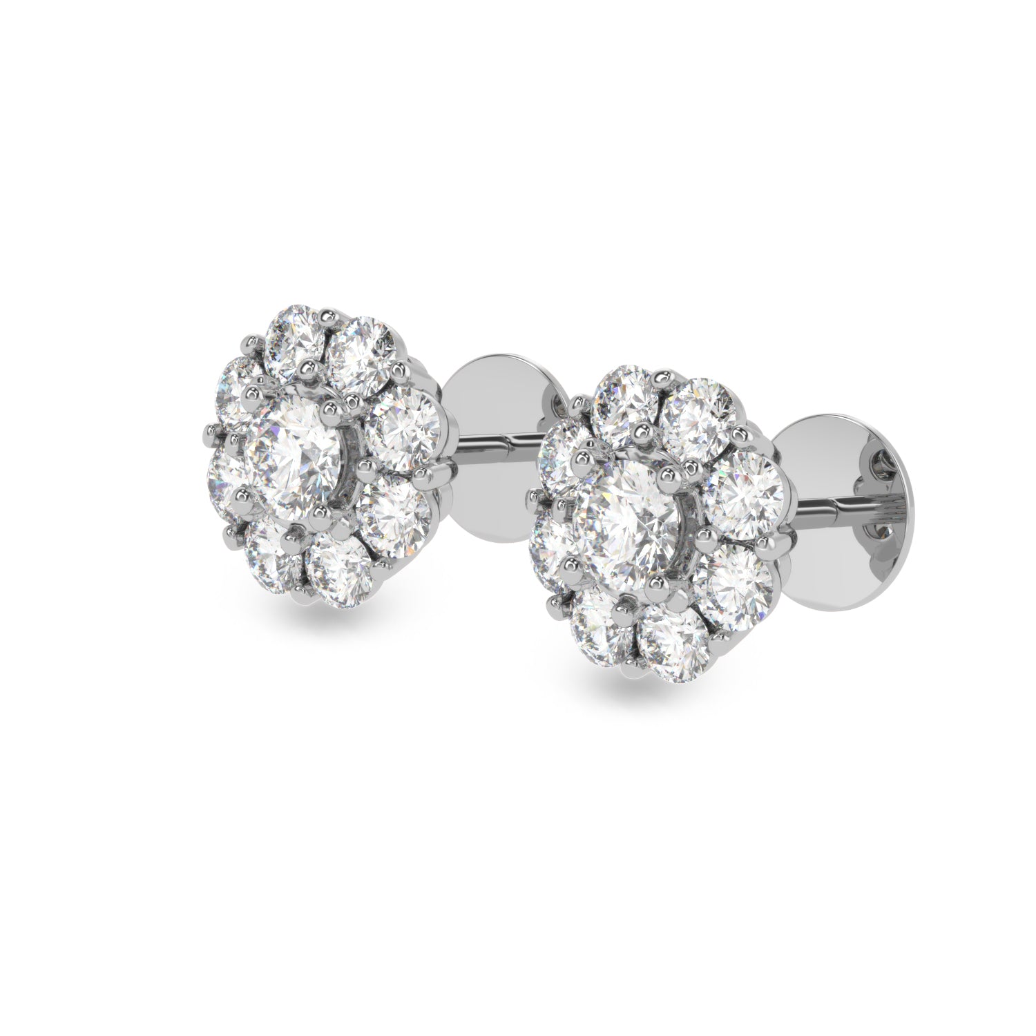 Buy 1.87Ct G VS1 Diamond Stud Earrings | Solitairekart